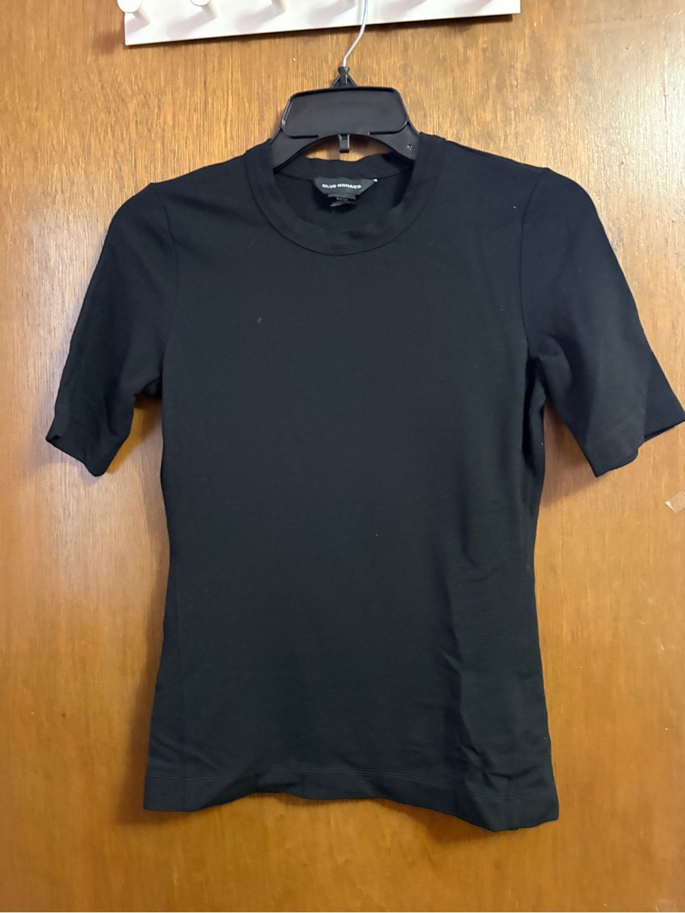 Club Monaco Black Short Sleeve Crewneck Tee